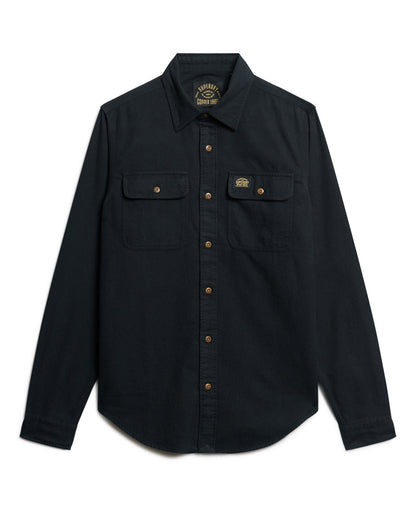 Flannel Workwear Shirt | Jet Black