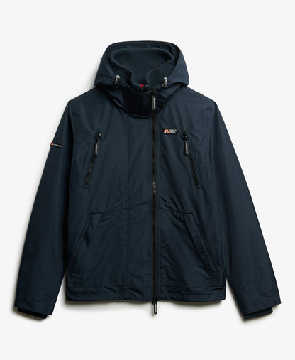 Hooded Mountain Windbreaker Slim Fit Jacket | Eclipse Navy