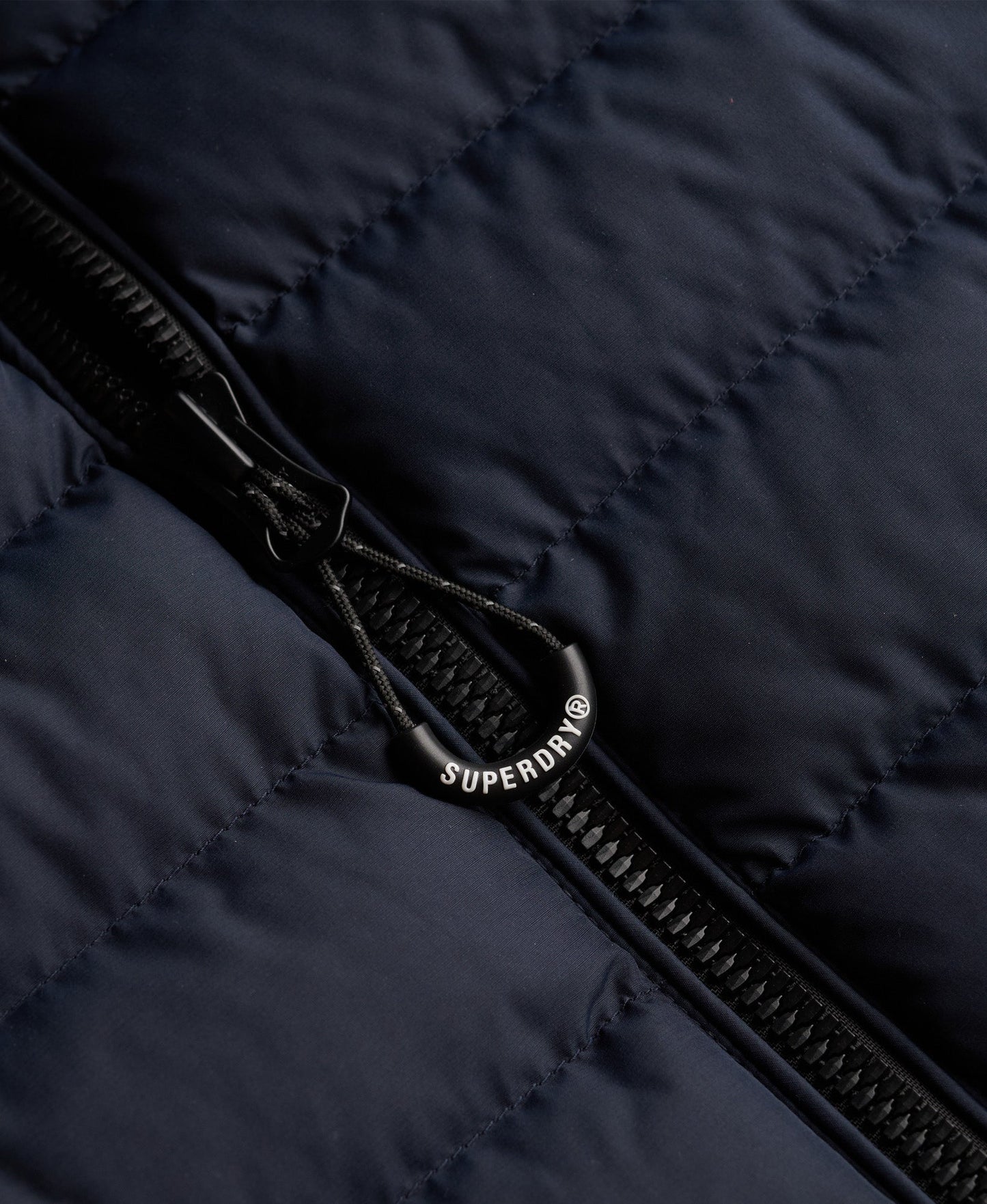 Fuji Print Padded Slim Fit Jacket | Eclipse Navy