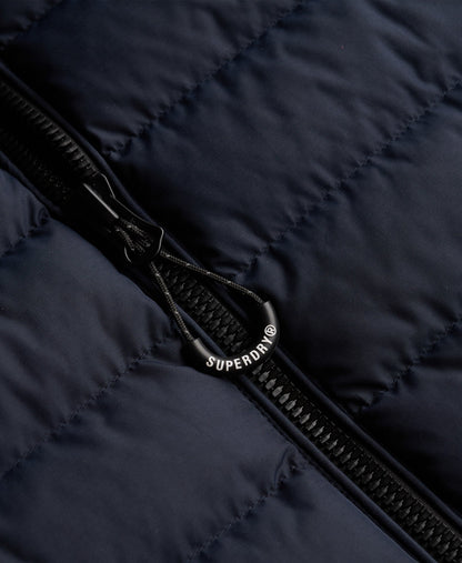 Fuji Print Padded Slim Fit Jacket | Eclipse Navy