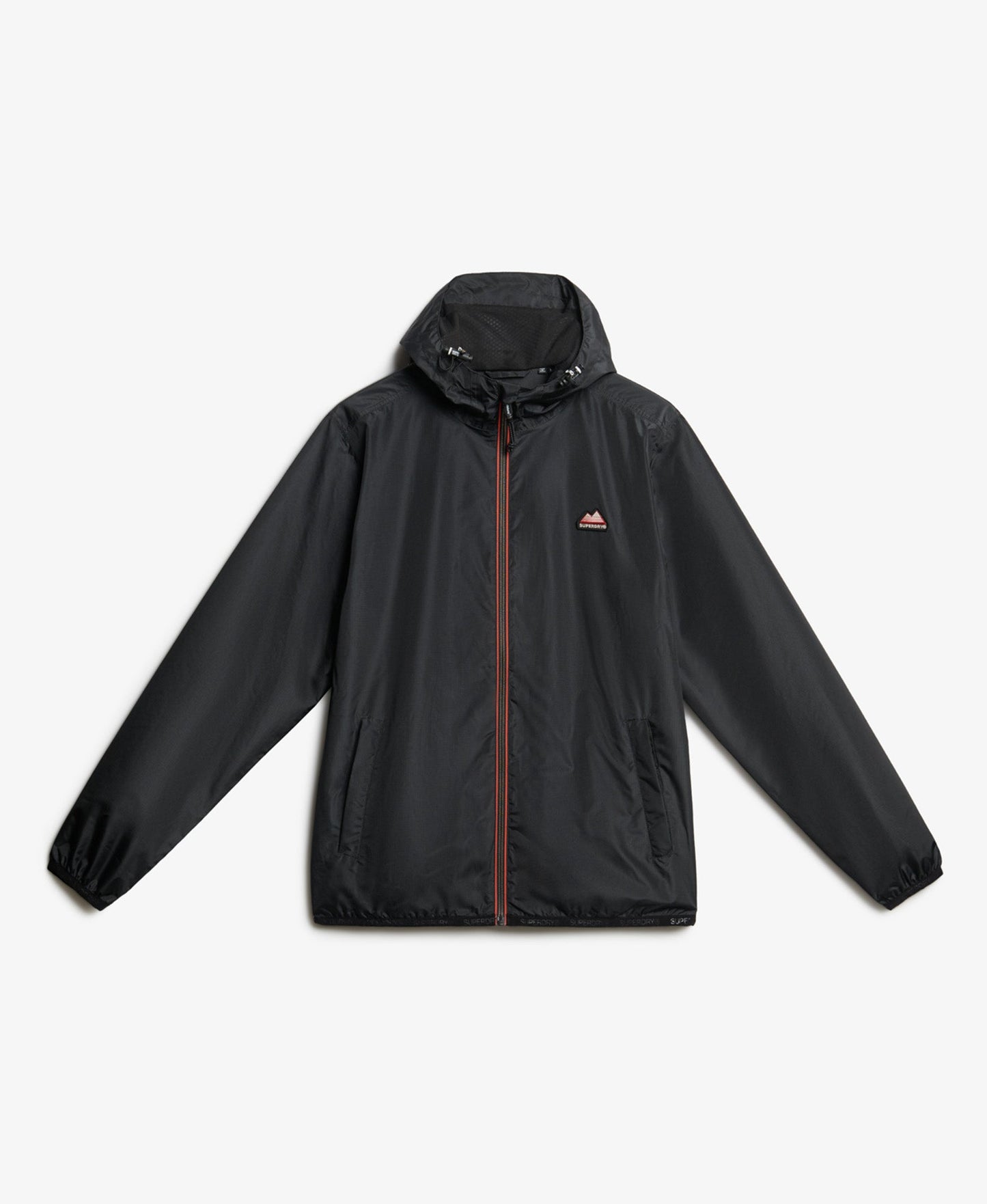Essential Tri Windbreaker Jacket | Black/Pop