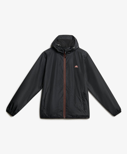 Essential Tri Windbreaker Jacket | Black/Pop