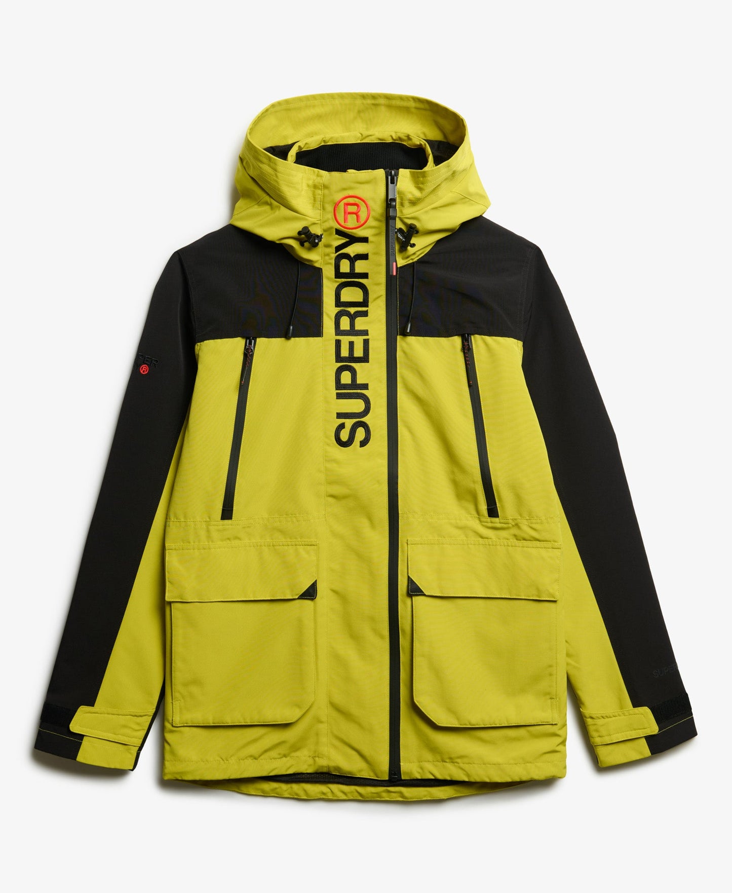 Colour Block Slim Fit Windbreaker Jacket | Wax Yellow