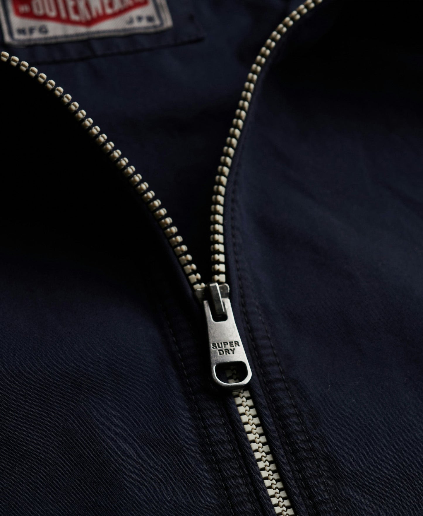 Hooded Washed Twill Jacket | Washed Navy