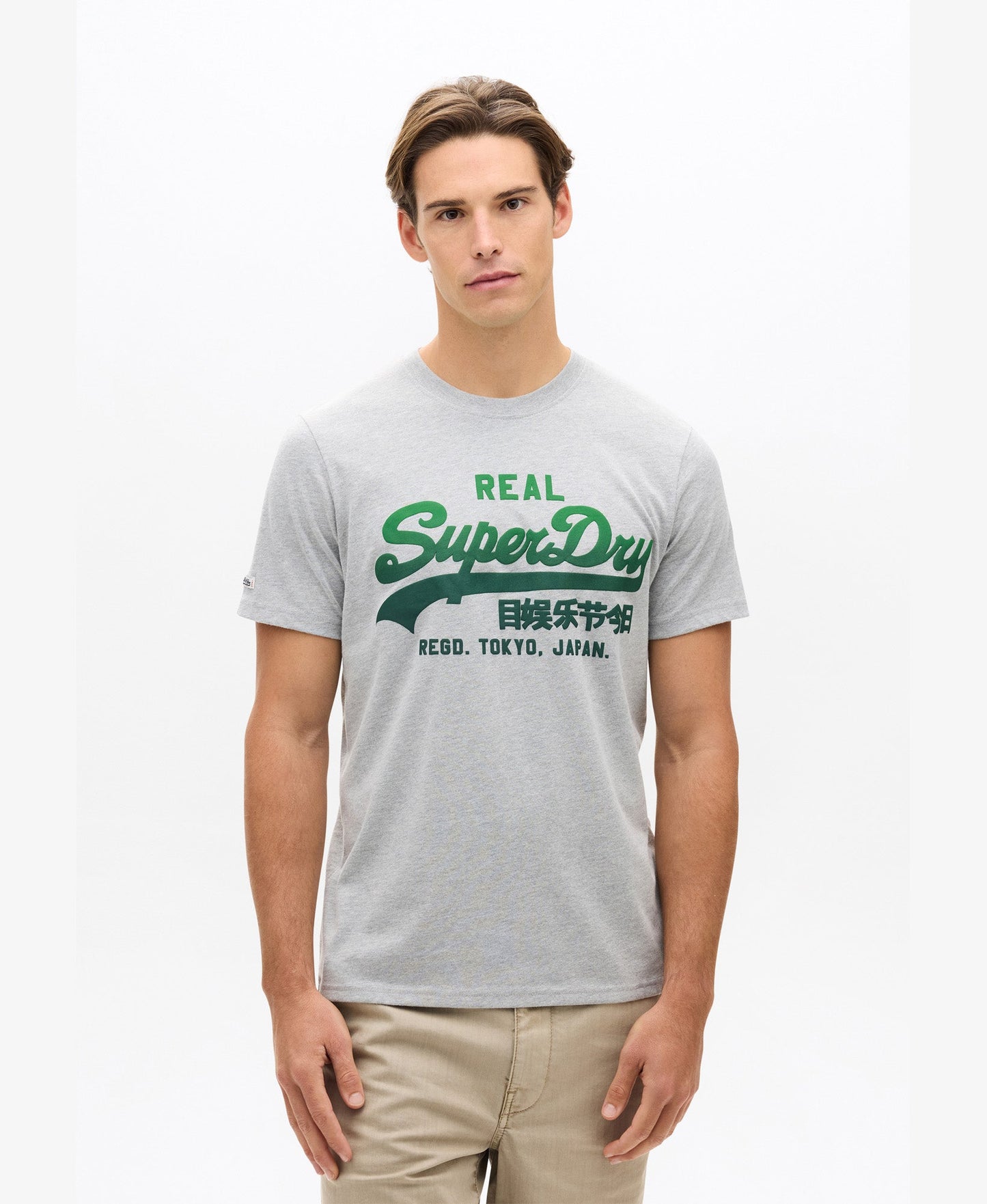 Vintage Logo Fade Tee | Grey Marle