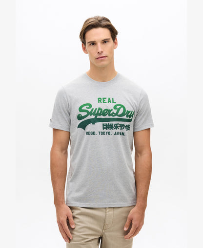 Vintage Logo Fade Tee | Grey Marle
