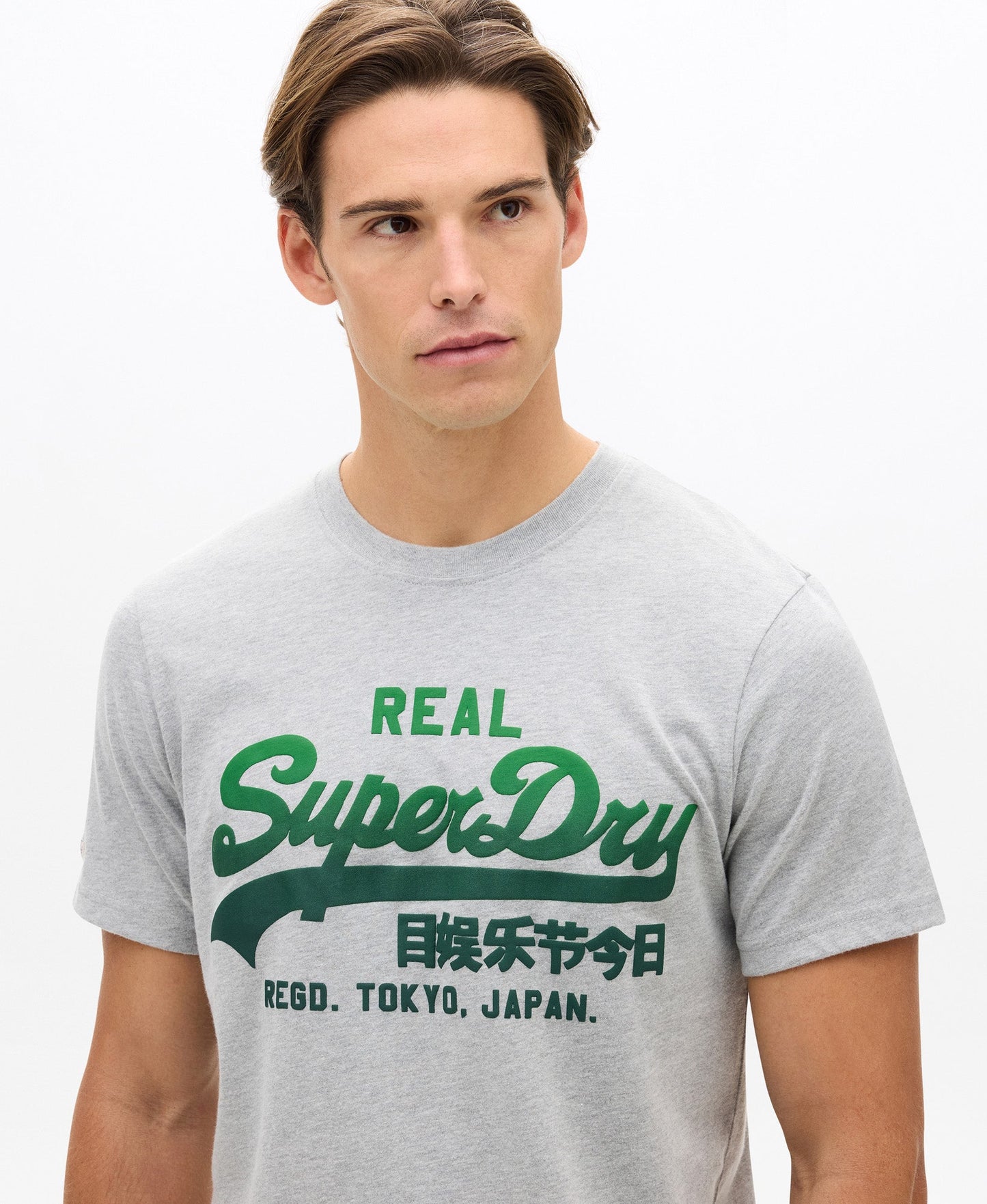 Vintage Logo Fade Tee | Grey Marle