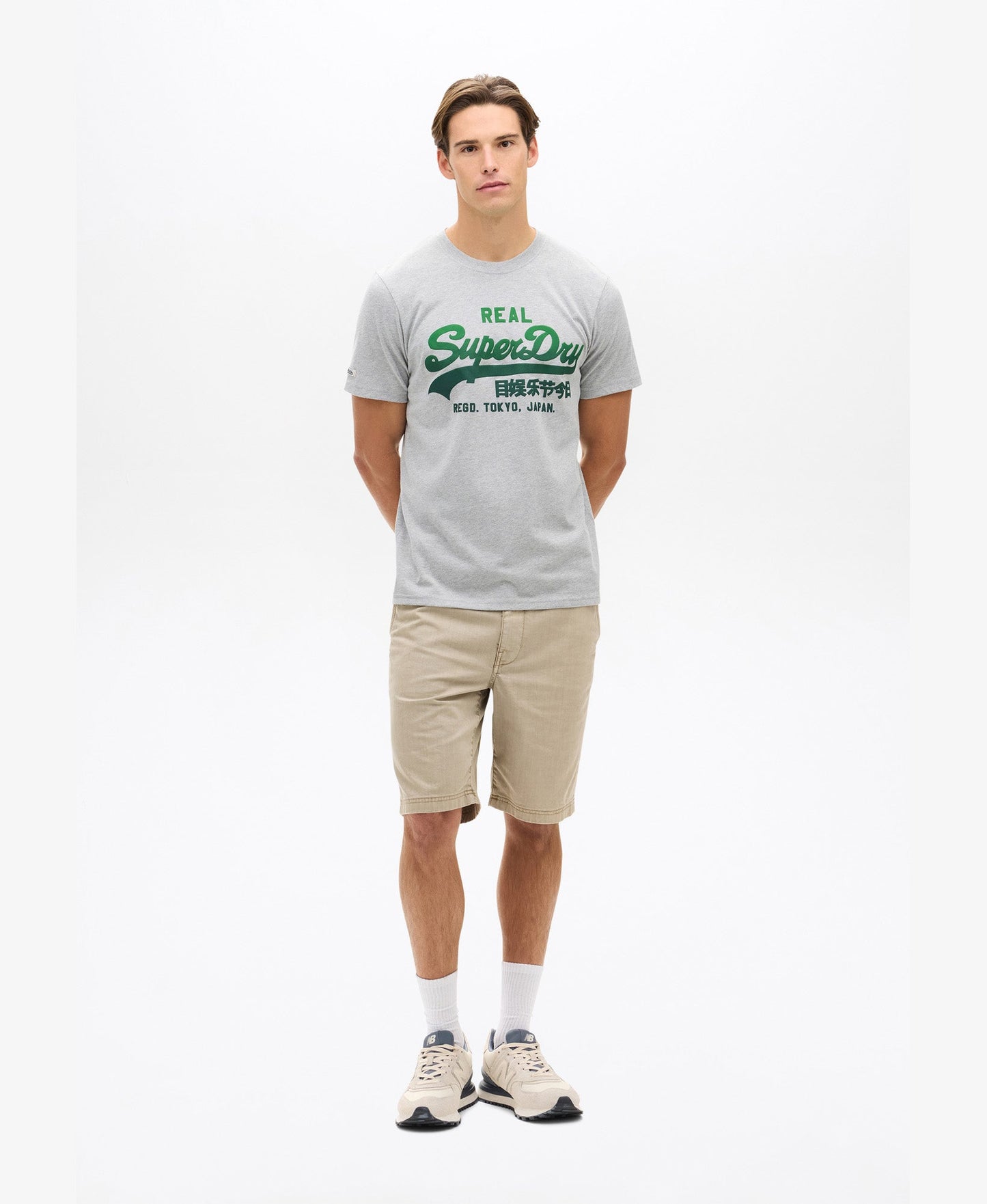Vintage Logo Fade Tee | Grey Marle