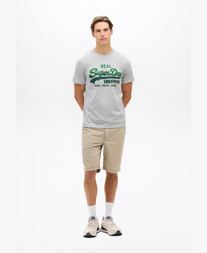 Vintage Logo Fade Tee | Grey Marle
