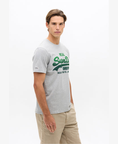 Vintage Logo Fade Tee | Grey Marle