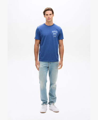 Copper Label Chest Tee | Bright Blue Marle