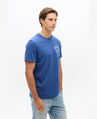 Copper Label Chest Tee | Bright Blue Marle