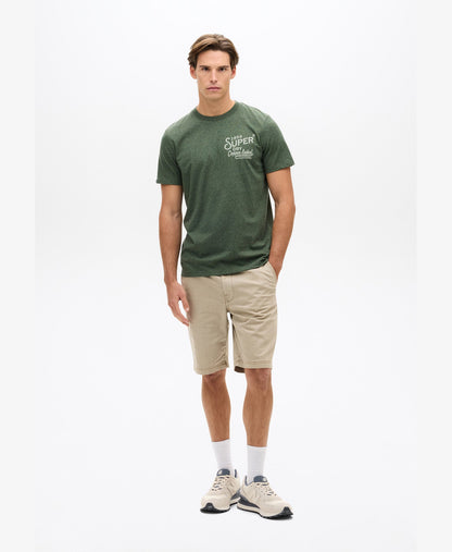 Copper Label Chest Tee | Khaki Jaspe