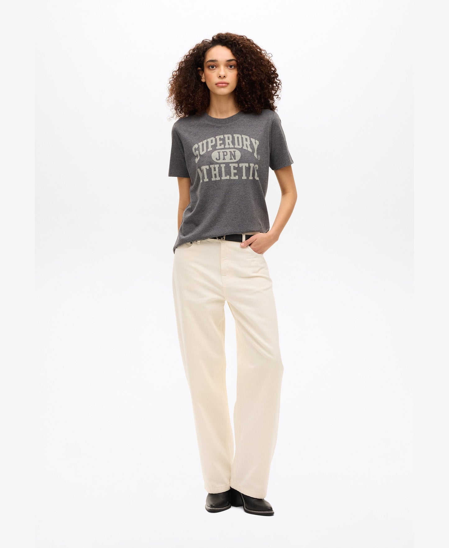 Athletics Tee | Granite Grey Marle