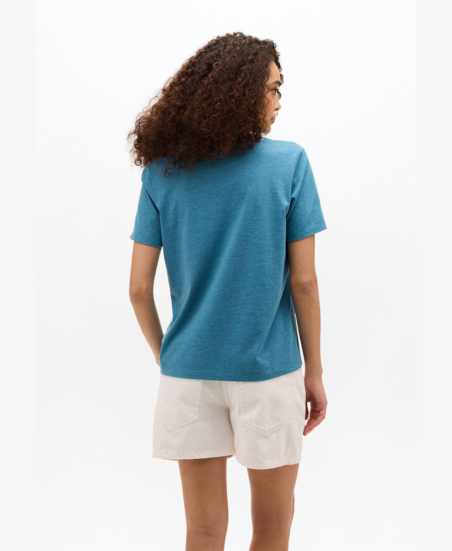Venue Metallic Graphic Tee | Pottery Blue Marle