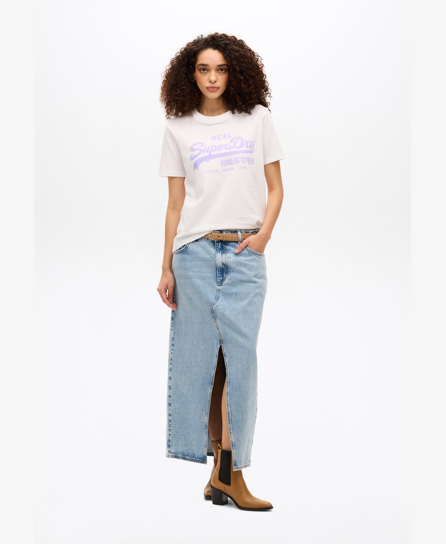 Vintage Logo Relaxed Tee | Optic/Purple