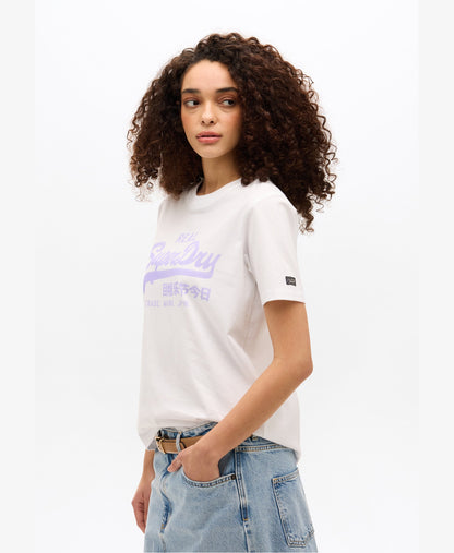 Vintage Logo Relaxed Tee | Optic/Purple